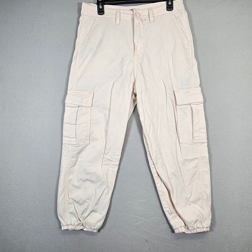 Levi's Womens‎ Cargo Pants Size 31 Pink Utility Waterless Jogger Crop